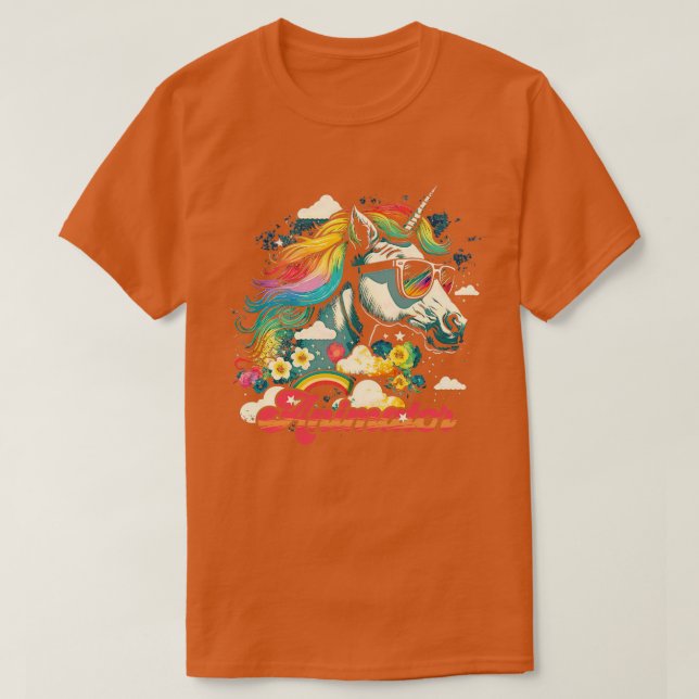 Camiseta Rainbow Unicorn Animator (Frente do Design)