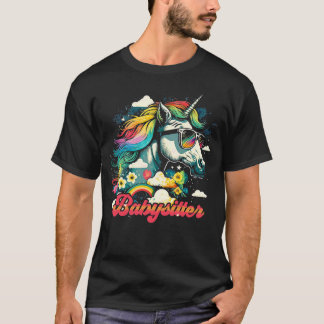 Camiseta Rainbow Unicorn Babysitter