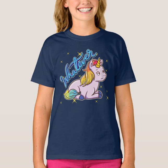 Camiseta Rainbow Unicorn Independentemente da Gag (Frente)