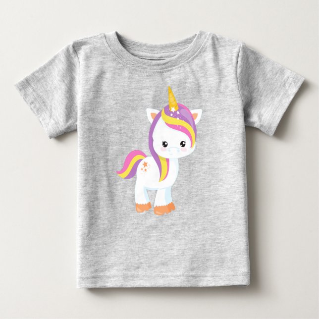 Camiseta Rainbow Unicorn, Magic Unicorn, Cute Unicorn, Star (Frente)