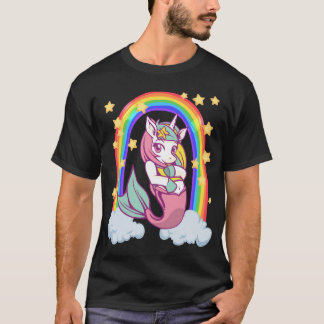Camiseta Rainbow unicorn mermaid
