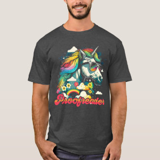 Camiseta Rainbow Unicorn Proofreader