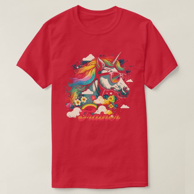 Camiseta Rainbow Unicorn Trainer (Frente do Design)
