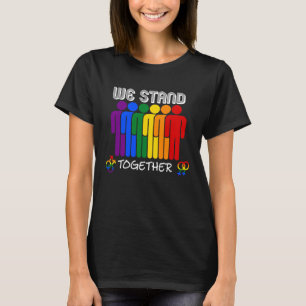 Camiseta Rainbow United LGBTQ Gay Lésbica Sensibilização