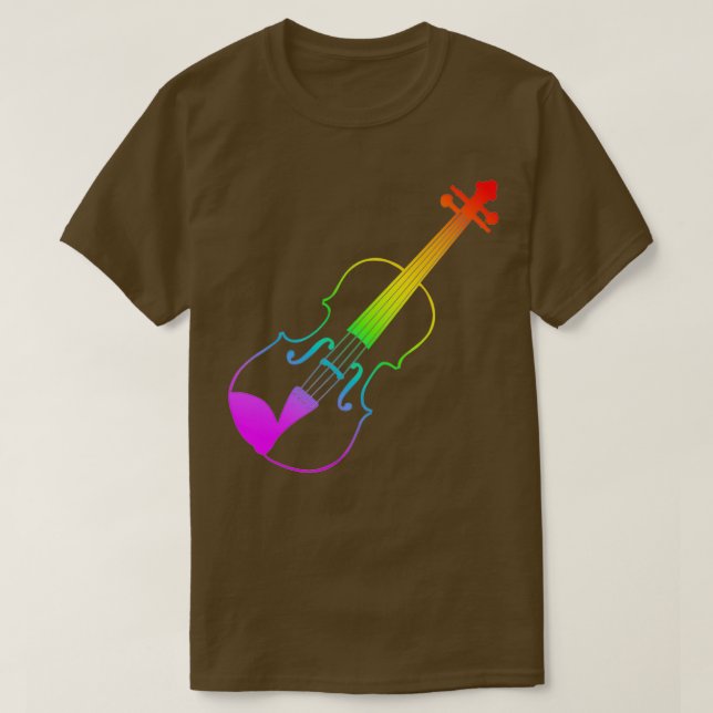 Camiseta Rainbow Violin 1 (Frente do Design)