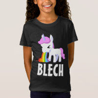 RAINBOW VOMIT UNICORN FUNNY KIDS T Shirt