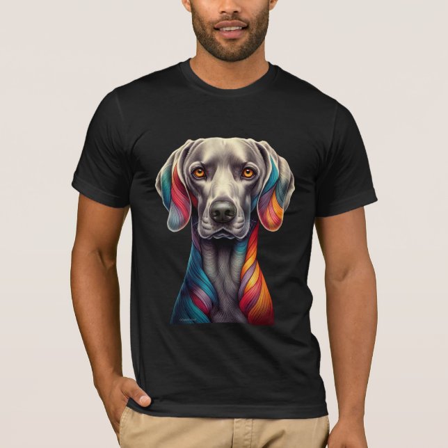 Camiseta Rainbow Weimaraner (Frente)