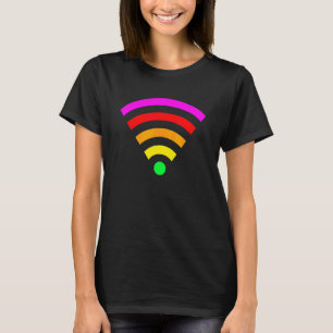 Camiseta Rainbow Wifi - Símbolo Pride Lgbtqa Queer Gay Lesb