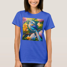 Camiseta Rainbow Winged Jay Fantasy Bird