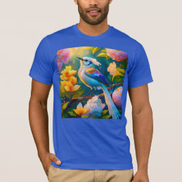 Camiseta Rainbow Winged Jay Fantasy Bird