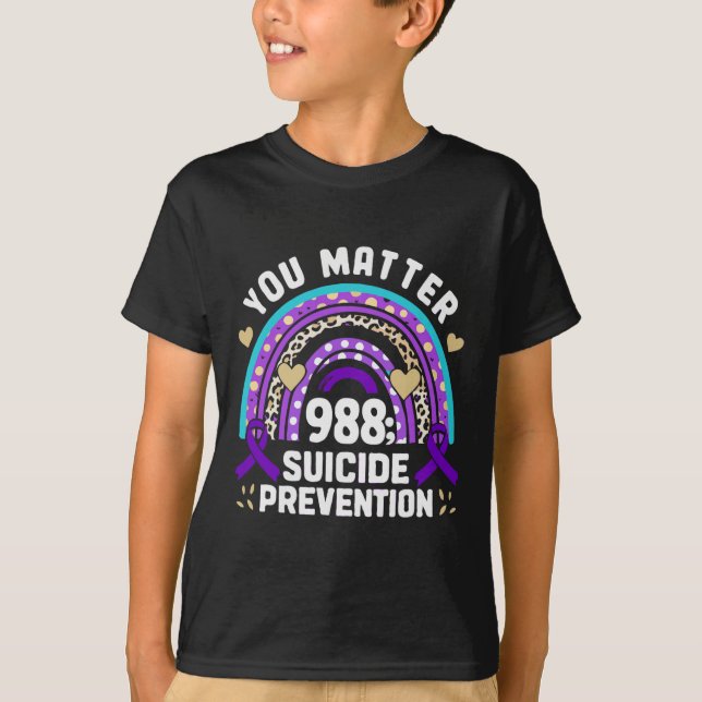 Camiseta Rainbow You Problem 988 Suicídio Prevenção Awarene (Frente)