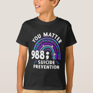 Camiseta Rainbow You Problem 988 Suicídio Prevenção Awarene