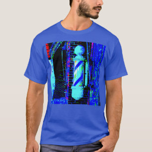 Camiseta RainbowConfetti Barber VINTAGE em tons azuis