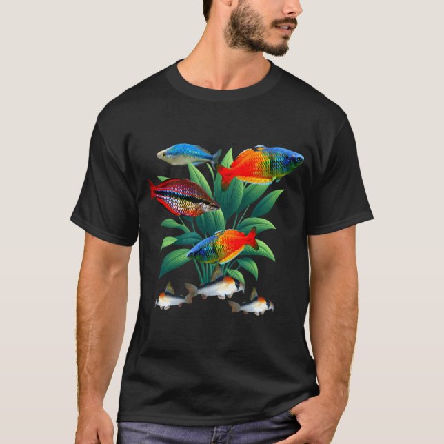 Camiseta RainbowFish Bosemani Rainbowfish Corydoras Peixes  (Frente)