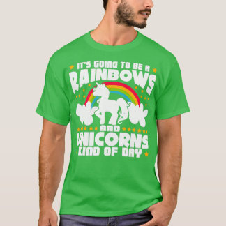 Camiseta Rainbows e Unicórnios como o dia