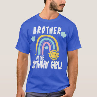 Camiseta Rainbows & Sunshine Party Irmão do Aniversário