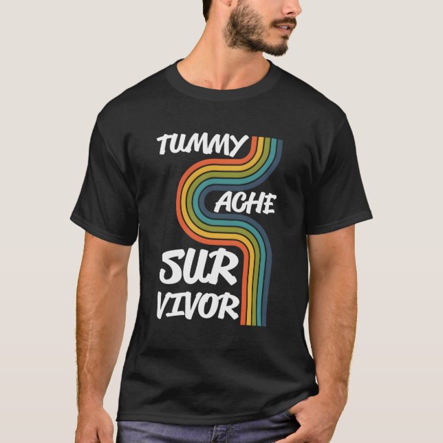 Camiseta Rainbowtummy Ache Survivor Stomachache Ibs (Frente)