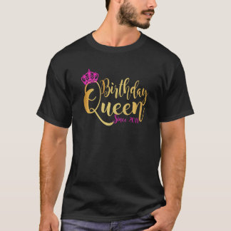 Camiseta Rainha 12 de Aniversário, 12 Anos, Desde 2011, Cor