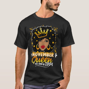 Camiseta Rainha 28 de novembro Mulheres de Aniversário 1994