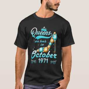 Camiseta Rainha 50º Aniversário Gift Queens São Nasceres