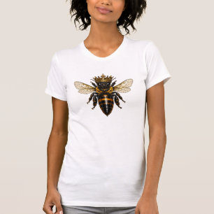 Camiseta Rainha Abelha com Coroa de Ouro - Realeza Majestos