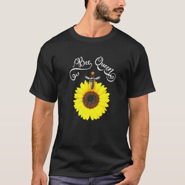 Camiseta Rainha Abelha Em Um Girassol (Frente)