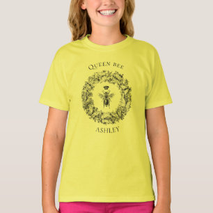 Camiseta Rainha Abelha Menina Aniversariante Coroa de Borbo