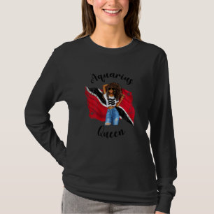Camiseta Rainha Africana Aquário de Trinidad e Tobago Afro