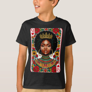 Camiseta rainha africana cartão melanina orgulho preto blm