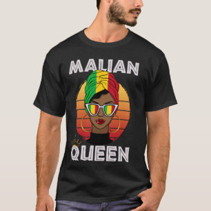 Camiseta Rainha Africana Rainha Africana Mali Bandeira Mulh