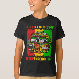 Camiseta Rainha Afro Mulher Juneteenth É Meu Dia Da Indepen
