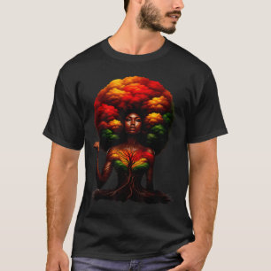 Camiseta Rainha Afro Mulher Negra Raízes Africanas Melanina