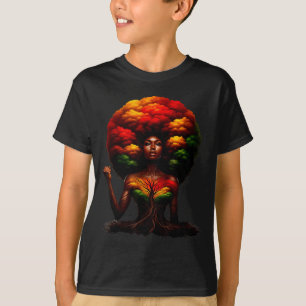 Camiseta Rainha Afro Mulher Negra Raízes Africanas Melanina