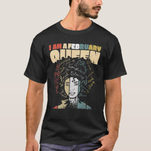 Camiseta Rainha-americana negra, fevereiro, Melani