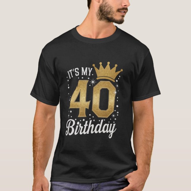 Camiseta Rainha aniversário de 40 anos de 40 anos, quadrada (Frente)