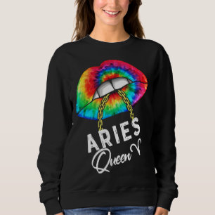 Camiseta Rainha Áries Tie Dye Lábios Zodíaco Março Abril Ra