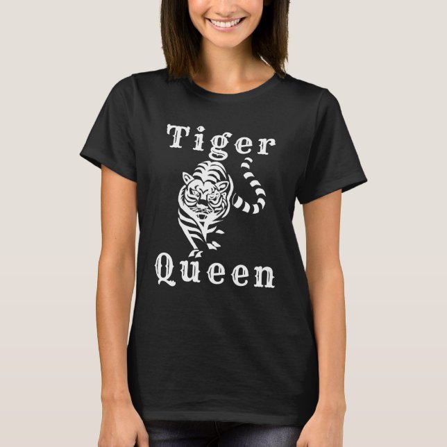 Camiseta rainha branca do tigre (Frente)