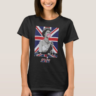 Camiseta Rainha britânica Monarquia Platinum Jubilee 70 Ann