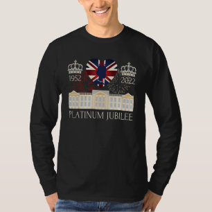 Camiseta Rainha britânica Monarquia Platinum Jubilee 70 Ann