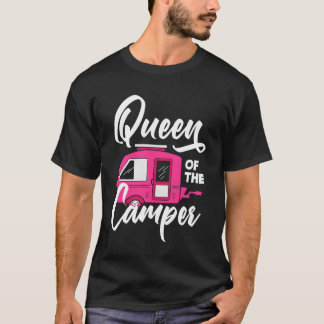 Camiseta Rainha Camper Mulheres Meninas Camping engraçado