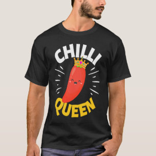 Camiseta Rainha Chilli Mãe Dia das Mães Vegetariano Picante