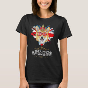 Camiseta Rainha Corgi Jubileu de Platina Com Coração de Cac