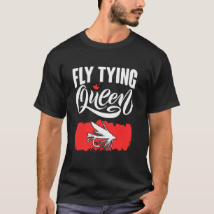 Camiseta Rainha da Amarração de Mosca Pescador Pescador de