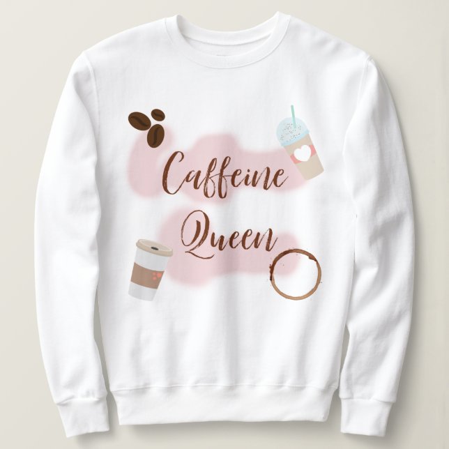 Camiseta rainha da cafeína (Frente do Design)