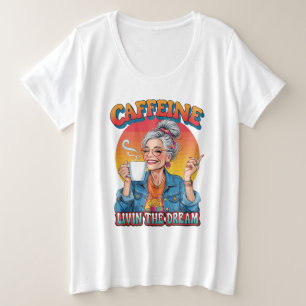 Camiseta Rainha da Cafeína – Vivendo o Momento do Café dos