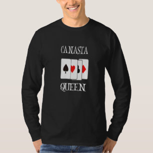 Camiseta Rainha da Canastra Diversão Jogo de Cartas Noite C