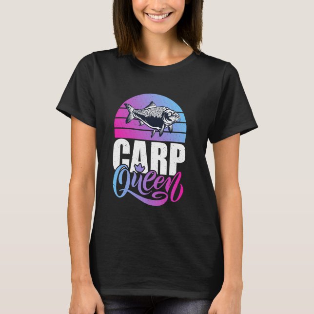 Camiseta Rainha da Carpa Pesca de Carpa (Frente)