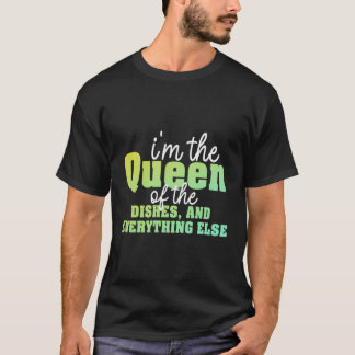 Camiseta Rainha Da Casa Da Lavadeira Limpando Engraçado Hou