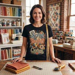 Camiseta Rainha da Cesta de Retalhos Quilter Cottagecore