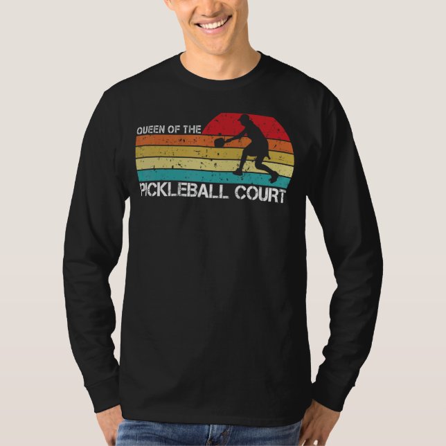 Camiseta Rainha Da Corte De Pickleball Para Sua Mãe G (Frente)